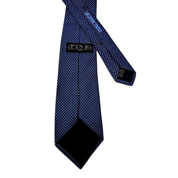 Thomas Pink Neck Tie 100% Silk Handmade Luxury Blue Men Jermyn Street London - Picture 2 of 9